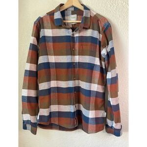 VOI JEANS Men's Plaid‎ Flannel Long Sleeve Button Up Shirt Size XL